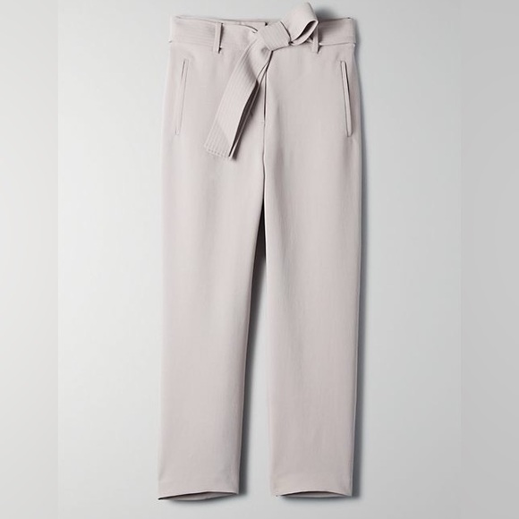 Aritzia Pants - Wilfred New Tie Front Pants - Opal Grey